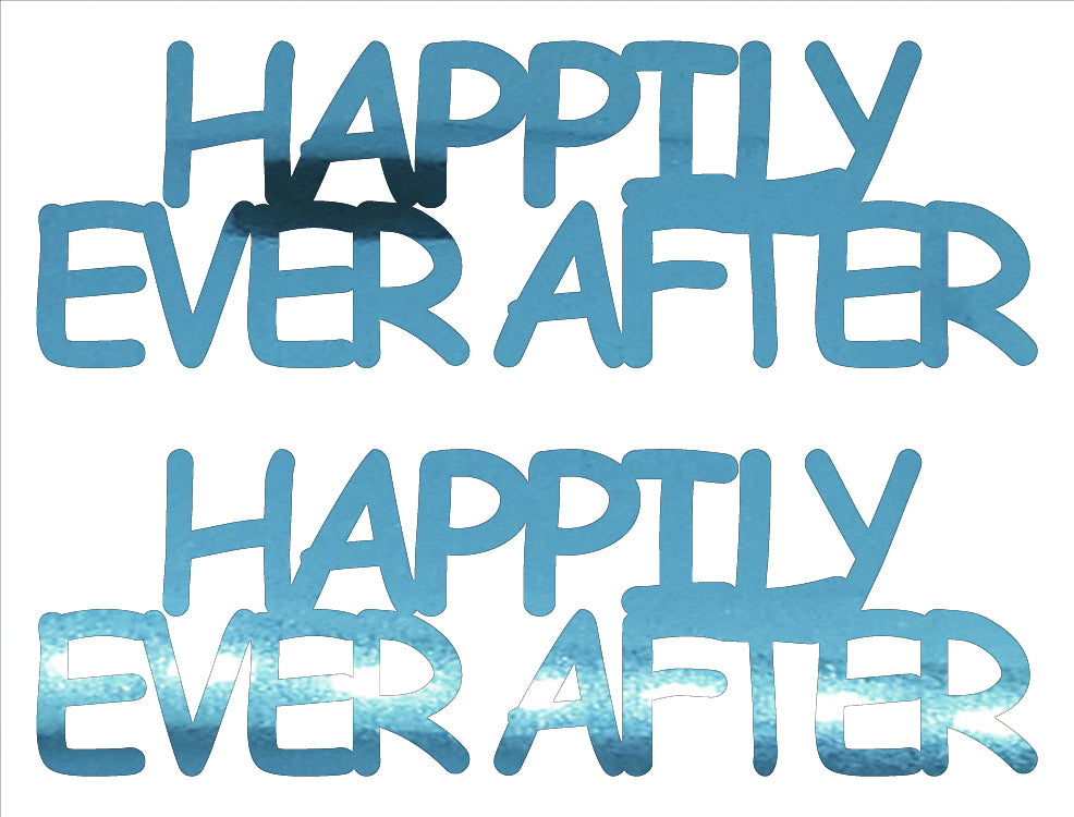 Custom-Buzz Word - HAPPILY EVER AFTER Blue Sky