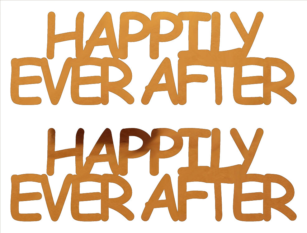 Custom-Buzz Word - HAPPILY EVER AFTER Orange