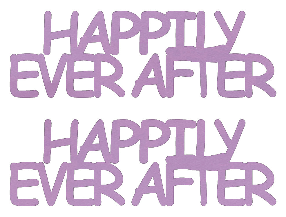 Custom-Buzz Word - HAPPILY EVER AFTER Pink