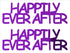 Custom-Buzz Word - HAPPILY EVER AFTER Purple