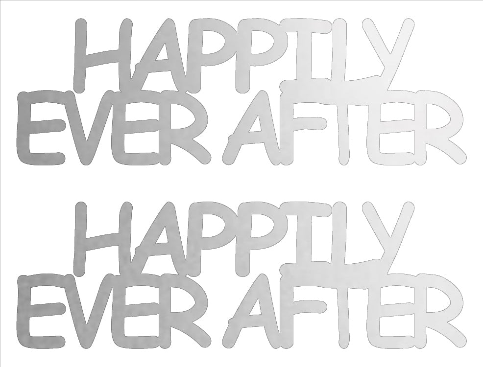 Custom-Buzz Word - HAPPILY EVER AFTER Silver