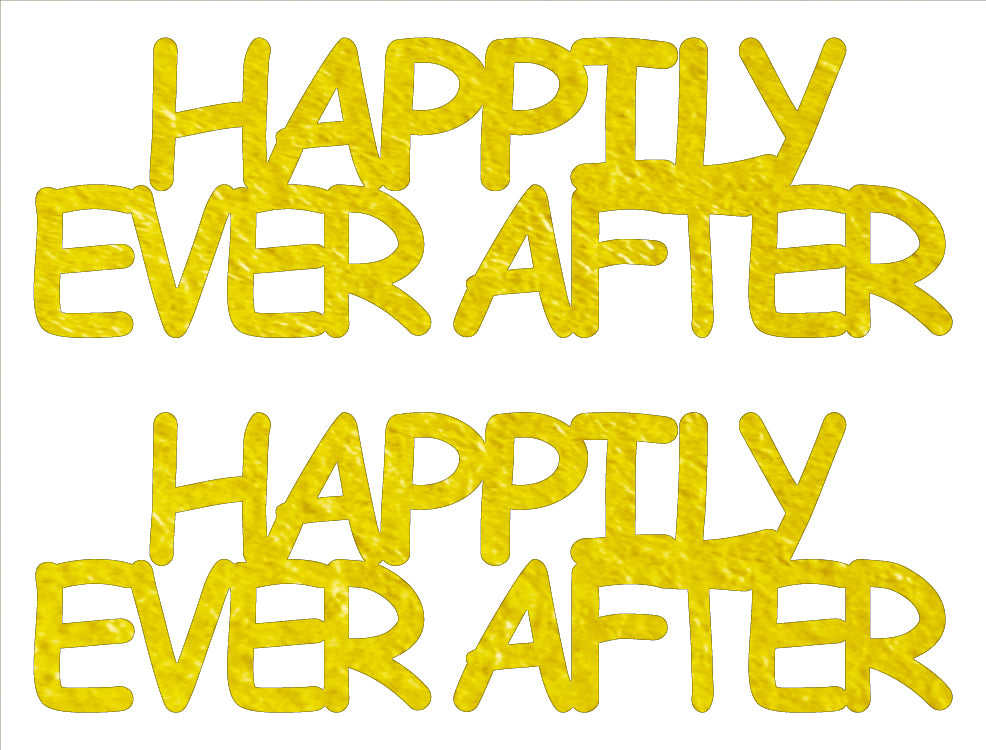 Custom-Buzz Word - HAPPILY EVER AFTER Yellow Paper