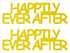 Custom-Buzz Word - HAPPILY EVER AFTER Yellow Paper