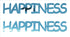 Custom-Buzz Word - HAPPINESS Blue Sky