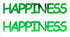 Custom-Buzz Word - HAPPINESS Green