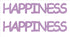 Custom-Buzz Word - HAPPINESS Pink