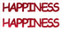 Custom-Buzz Word - HAPPINESS Red