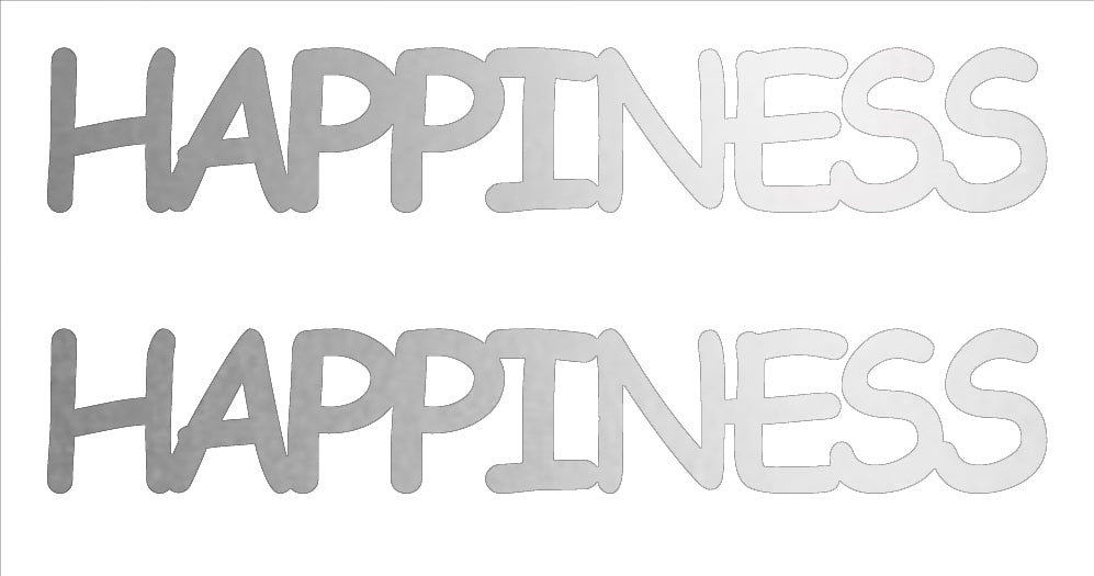 Custom-Buzz Word - HAPPINESS Silver