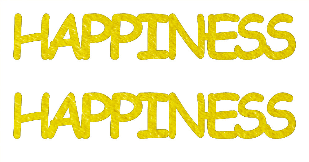 Custom-Buzz Word - HAPPINESS Yellow Paper