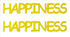 Custom-Buzz Word - HAPPINESS Yellow Paper