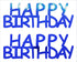 Custom-Buzz Word - HAPPY BIRTHDAY Blue Royal