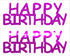 Custom-Buzz Word - HAPPY BIRTHDAY Fuchsia