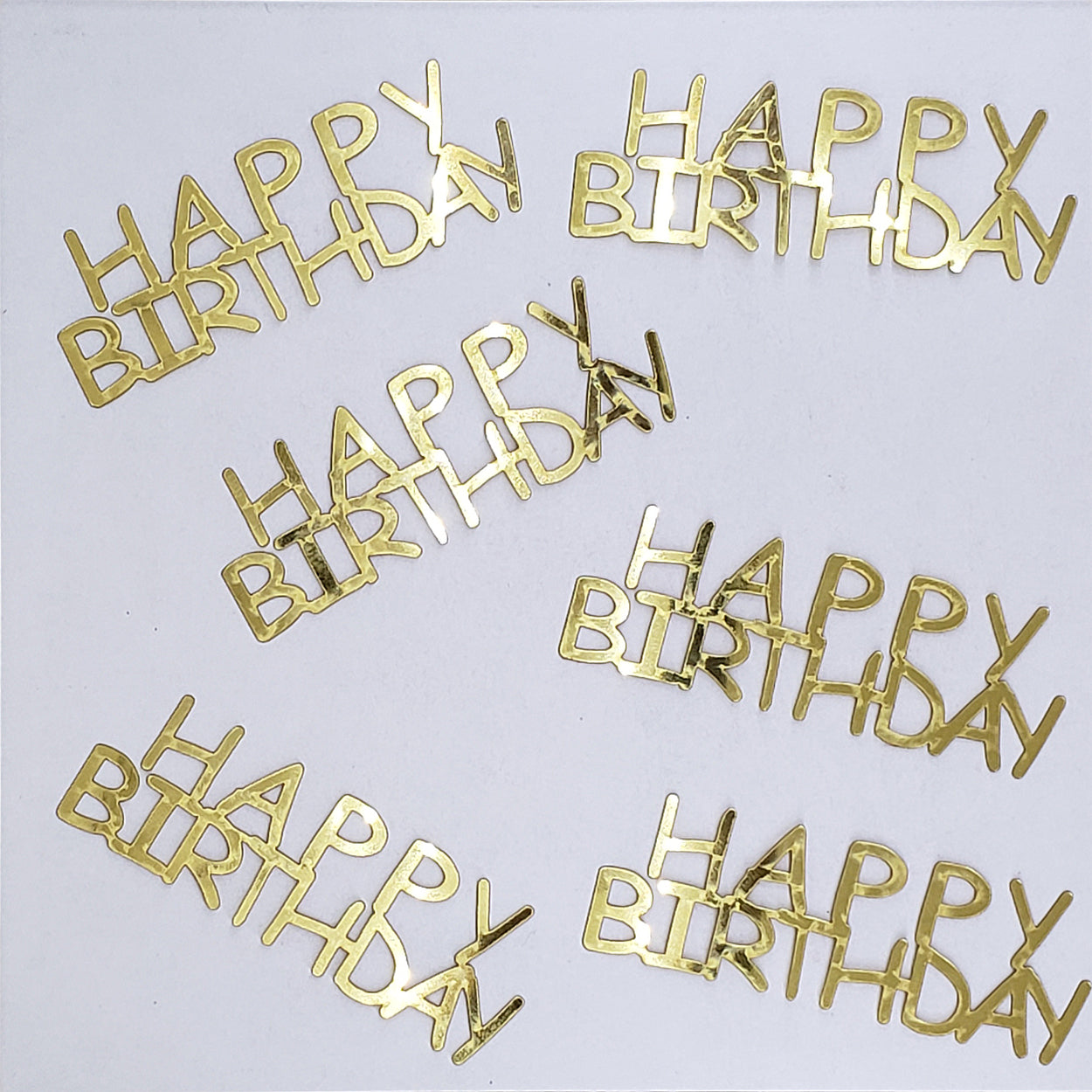 Custom-Buzz Word - HAPPY BIRTHDAY Gold