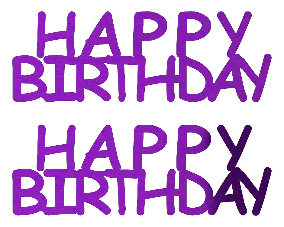 Custom-Buzz Word - HAPPY BIRTHDAY Purple