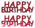 Custom-Buzz Word - HAPPY BIRTHDAY Red