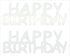 Custom-Buzz Word - HAPPY BIRTHDAY White