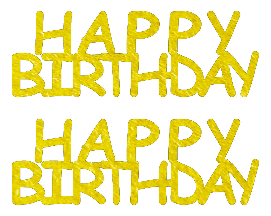 Custom-Buzz Word - HAPPY BIRTHDAY Yellow Paper