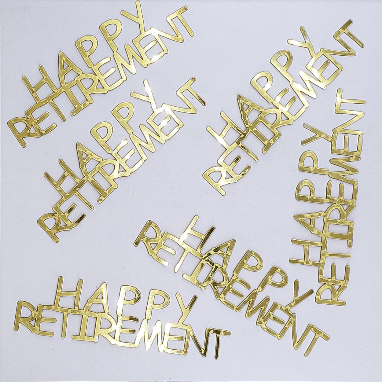 Custom-Buzz Word - HAPPY RETIREMENT Gold