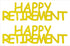 Custom-Buzz Word - HAPPY RETIREMENT Yellow Paper