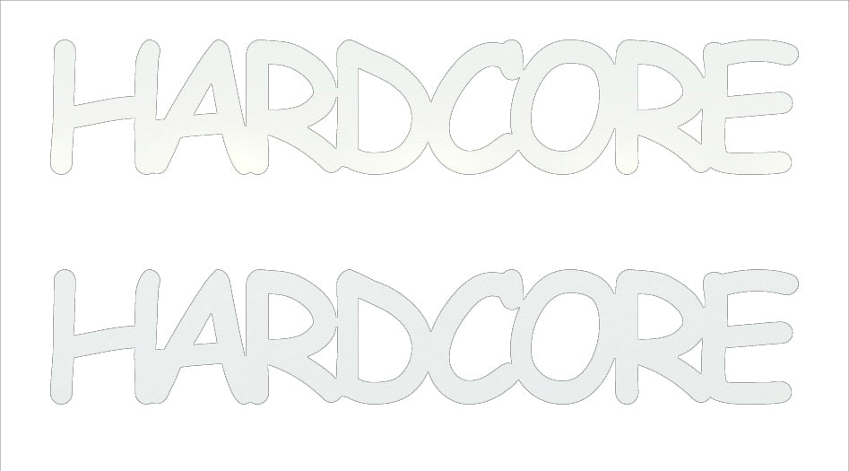 Custom-Buzz Word - HARDCORE White