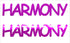 Custom-Buzz Word - HARMONY Fuchsia