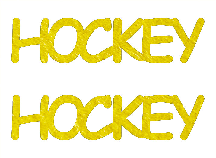 Custom-Buzz Word - HOCKEY Yellow Paper