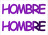 Custom-Buzz Word - HOMBRE Purple