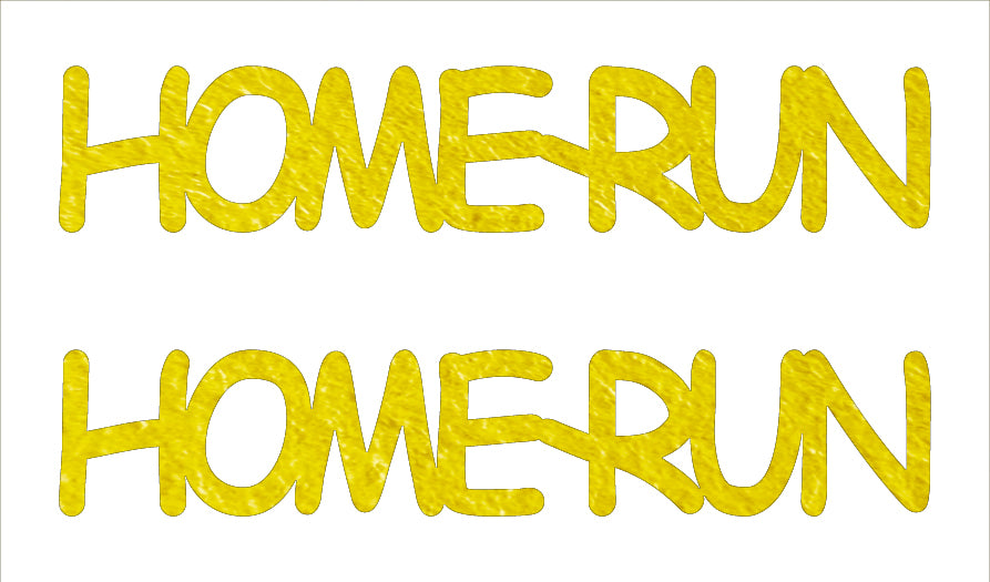 Custom-Buzz Word - HOME RUN Yellow Paper