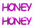 Custom-Buzz Word - HONEY Fuchsia