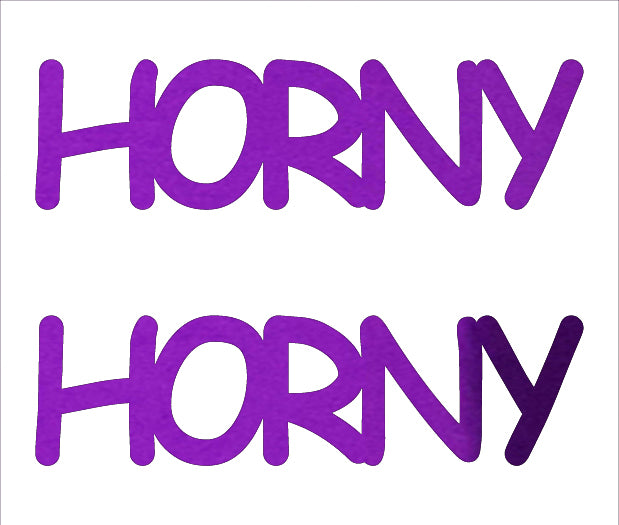 Custom-Buzz Word - HORNY Purple