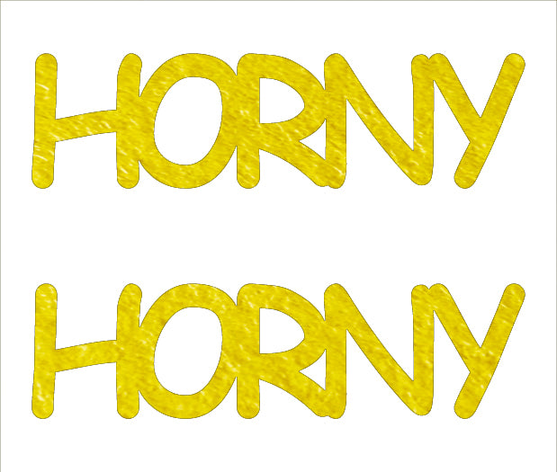 Custom-Buzz Word - HORNY Yellow Paper