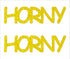 Custom-Buzz Word - HORNY Yellow Paper