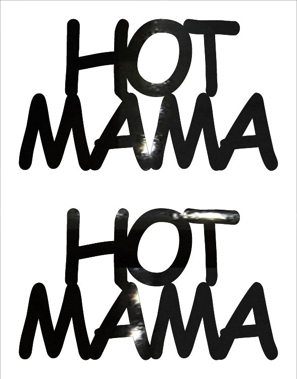 Custom-Buzz Word - HOT MAMA Black