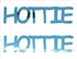 Custom-Buzz Word - HOTTIE Blue Sky