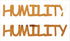 Custom-Buzz Word - HUMILITY Orange