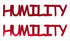 Custom-Buzz Word - HUMILITY Red