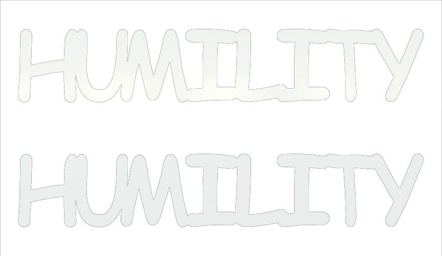 Custom-Buzz Word - HUMILITY White