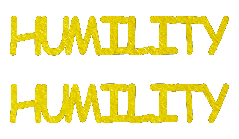 Custom-Buzz Word - HUMILITY Yellow Paper