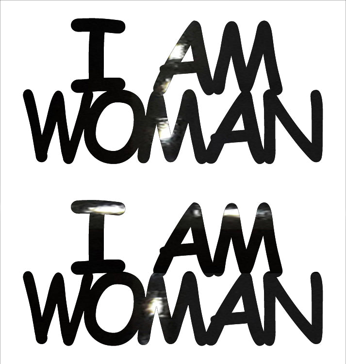 Custom-Buzz Word - I AM WOMAN Black