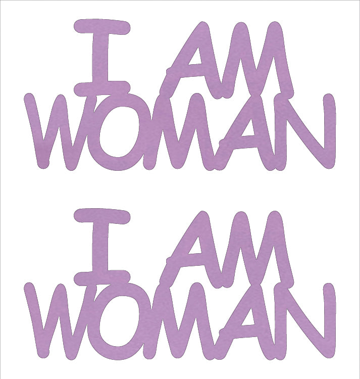 Custom-Buzz Word - I AM WOMAN Pink