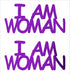 Custom-Buzz Word - I AM WOMAN Purple