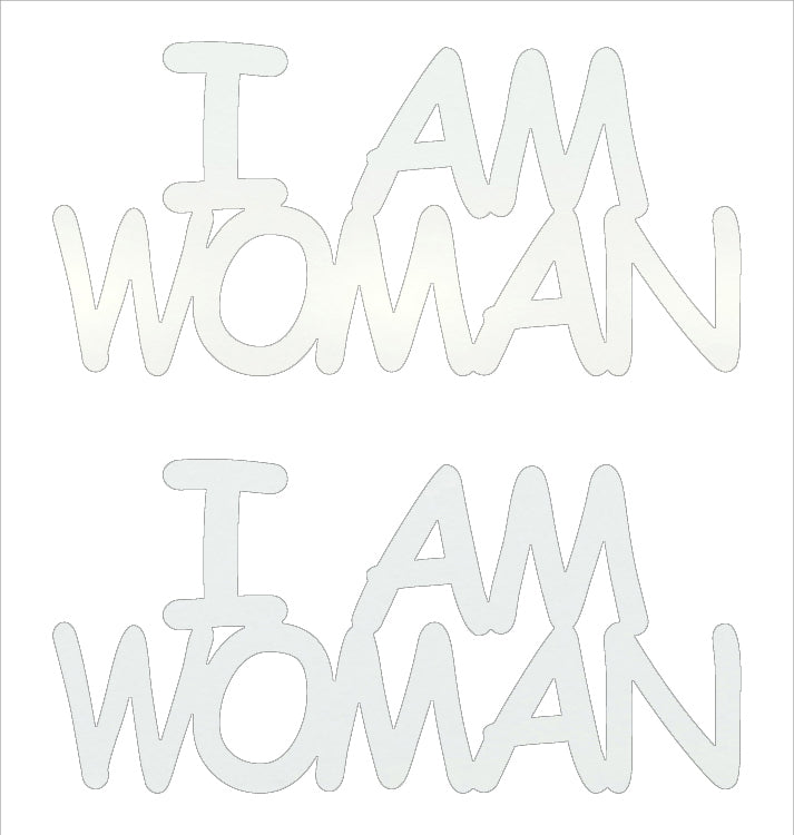 Custom-Buzz Word - I AM WOMAN White