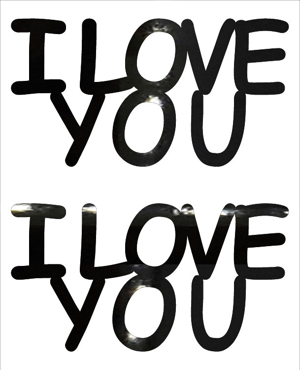 Custom-Buzz Word - I LOVE YOU Black