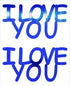 Custom-Buzz Word - I LOVE YOU Blue Royal