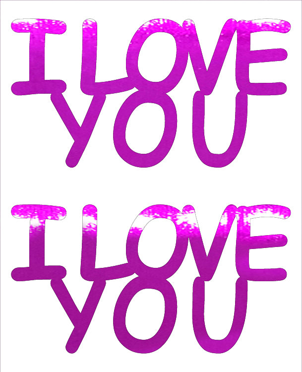 Custom-Buzz Word - I LOVE YOU Fuchsia