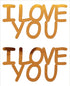 Custom-Buzz Word - I LOVE YOU Orange