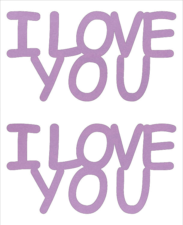 Custom-Buzz Word - I LOVE YOU Pink