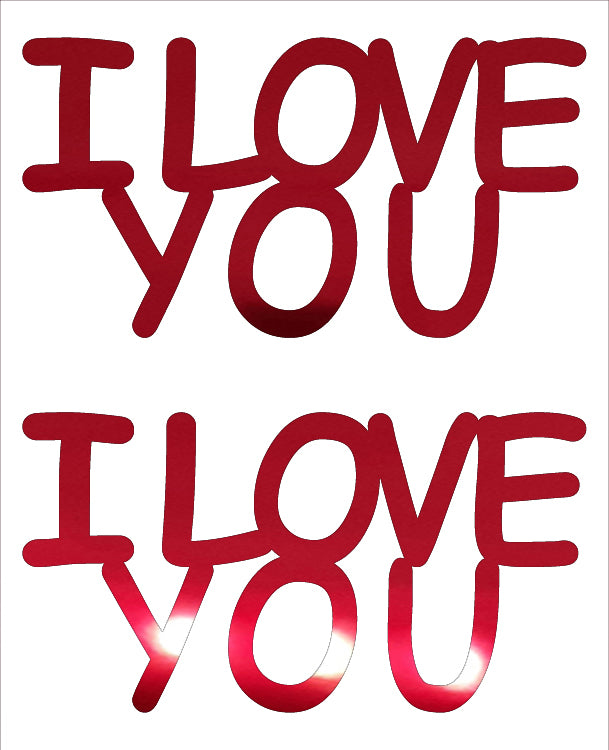 Custom-Buzz Word - I LOVE YOU Red