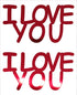 Custom-Buzz Word - I LOVE YOU Red