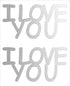 Custom-Buzz Word - I LOVE YOU Silver